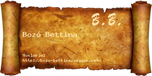 Bozó Bettina névjegykártya