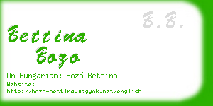 bettina bozo business card