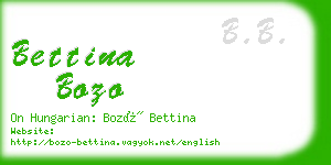 bettina bozo business card